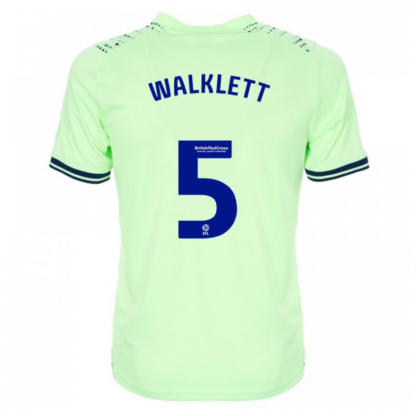 Férfi Kerry Walklett #5 Haditengerészet Idegenbeli Jersey 2023/24 Mez Póló Ing