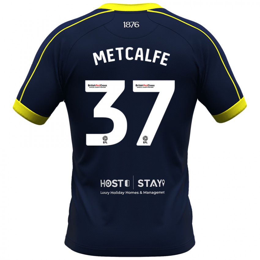 Férfi Max Metcalfe #37 Haditengerészet Idegenbeli Jersey 2023/24 Mez Póló Ing