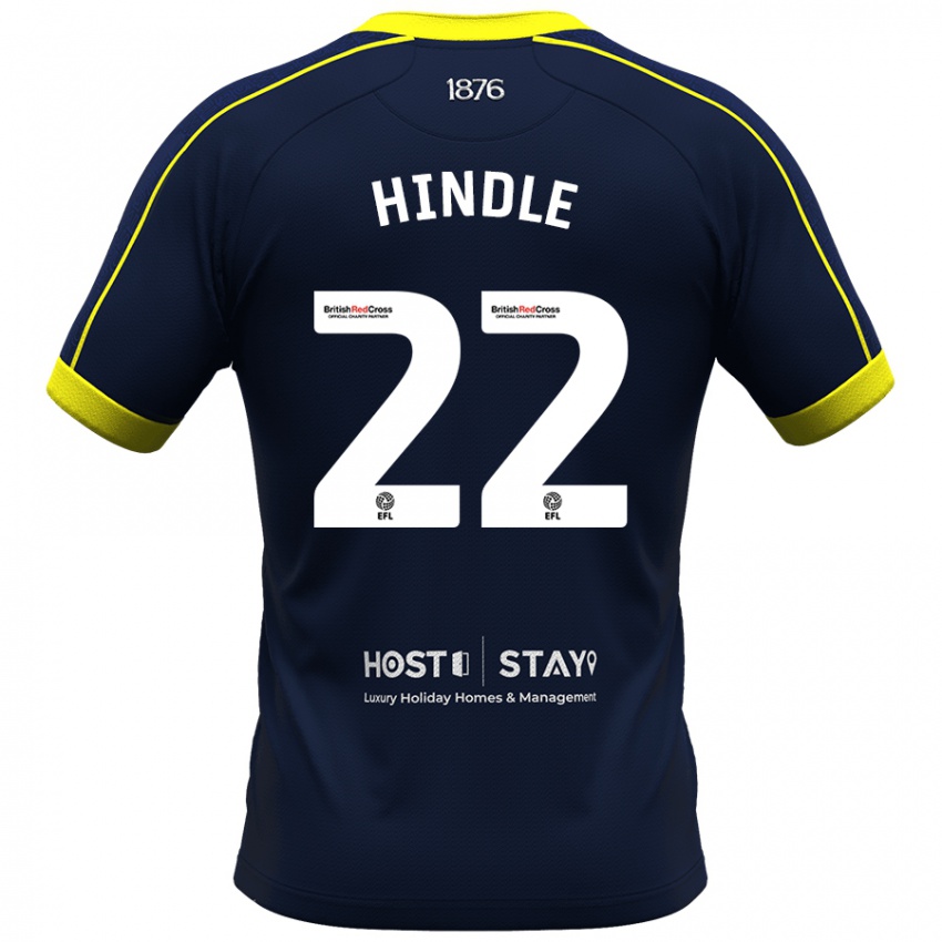 Férfi Rachel Hindle #22 Haditengerészet Idegenbeli Jersey 2023/24 Mez Póló Ing