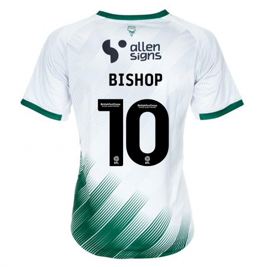 Férfi Teddy Bishop #10 Fehér Idegenbeli Jersey 2023/24 Mez Póló Ing