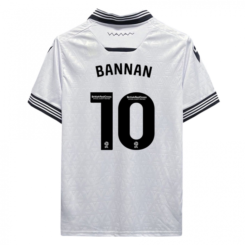 Férfi Barry Bannan #10 Fehér Idegenbeli Jersey 2023/24 Mez Póló Ing