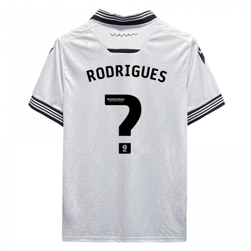 Férfi Carlos Rodrigues #0 Fehér Idegenbeli Jersey 2023/24 Mez Póló Ing