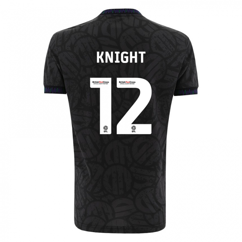 Férfi Jason Knight #12 Fekete Idegenbeli Jersey 2023/24 Mez Póló Ing