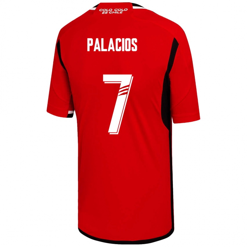 Férfi Carlos Palacios #7 Piros Idegenbeli Jersey 2023/24 Mez Póló Ing