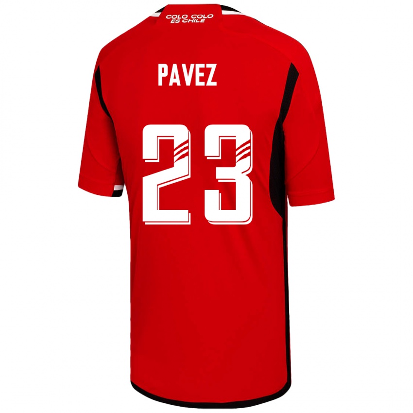 Férfi Esteban Pavez #23 Piros Idegenbeli Jersey 2023/24 Mez Póló Ing
