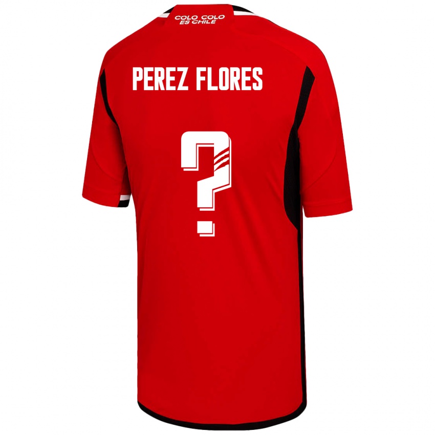 Férfi Benjamín Pérez Flores #0 Piros Idegenbeli Jersey 2023/24 Mez Póló Ing