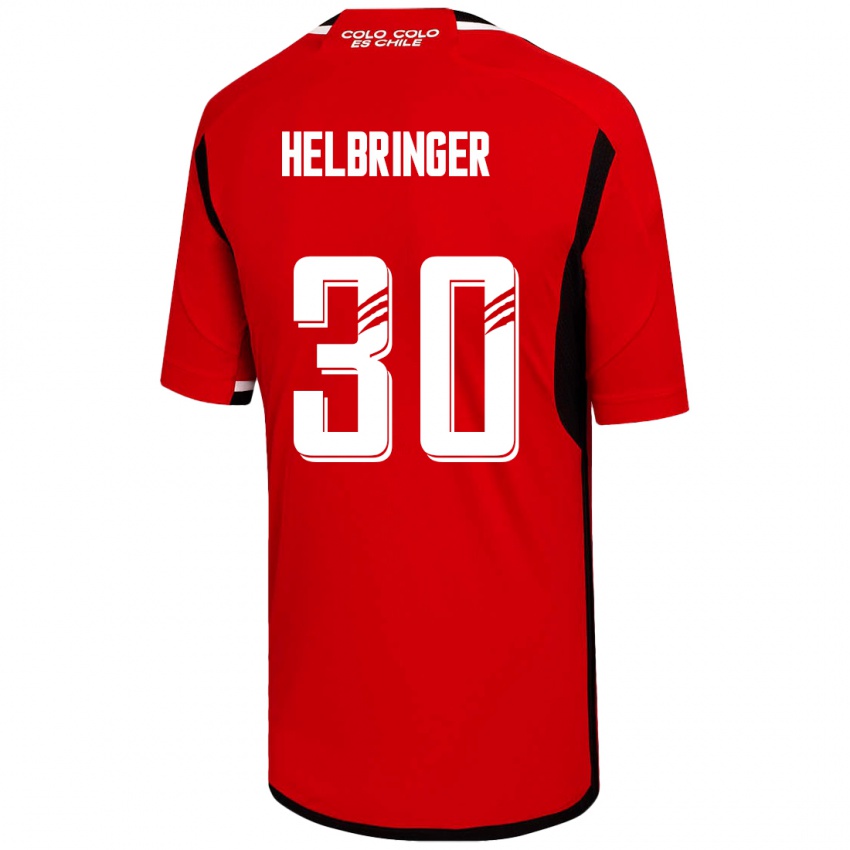 Férfi Aixa Helbringer #30 Piros Idegenbeli Jersey 2023/24 Mez Póló Ing