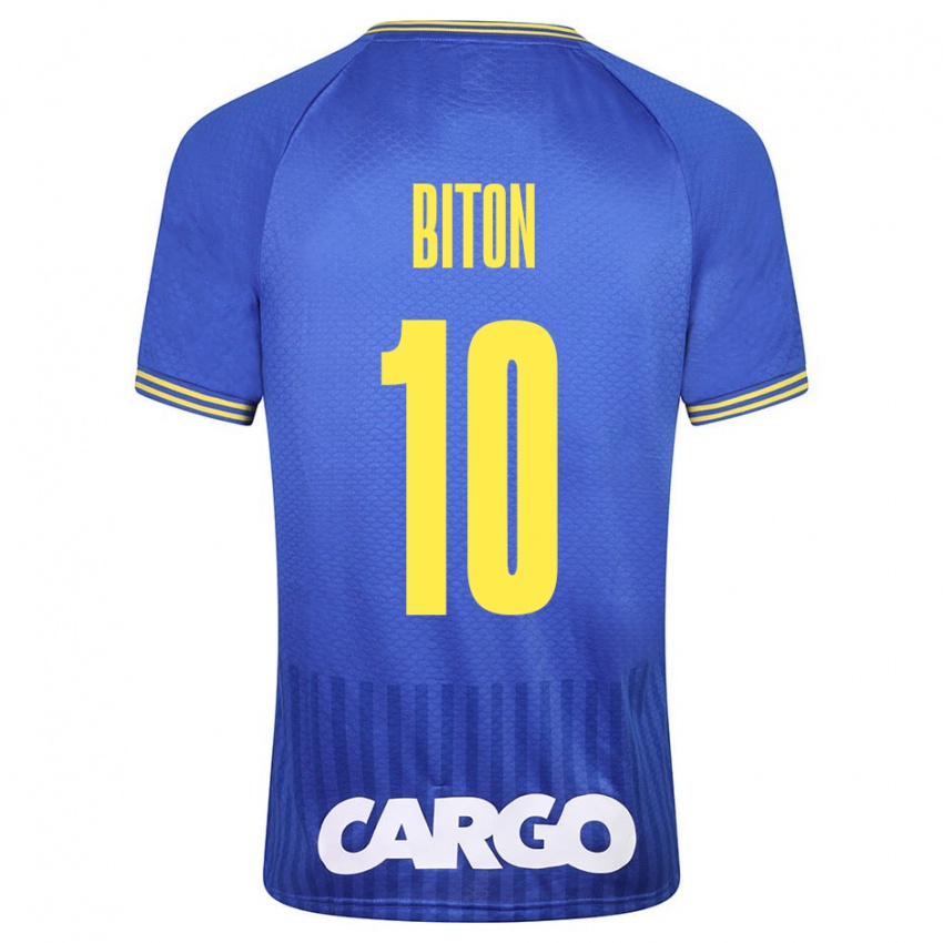 Férfi Dan Biton #10 Kék Idegenbeli Jersey 2023/24 Mez Póló Ing