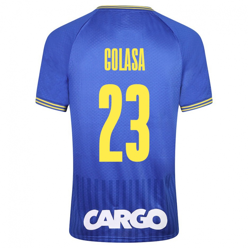 Férfi Eyal Golasa #23 Kék Idegenbeli Jersey 2023/24 Mez Póló Ing