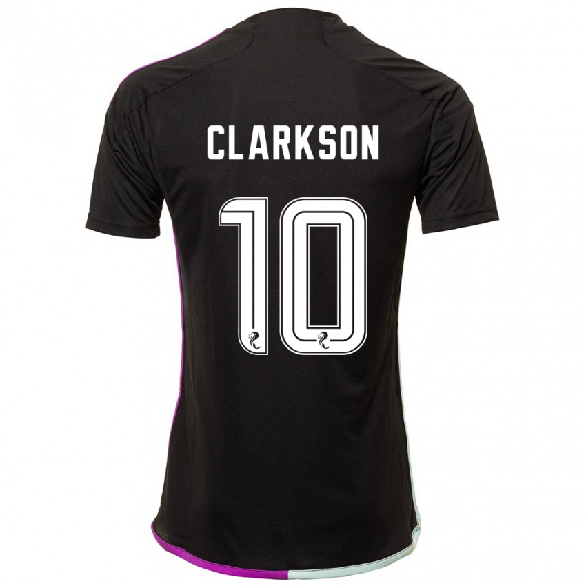 Férfi Leighton Clarkson #10 Fekete Idegenbeli Jersey 2023/24 Mez Póló Ing