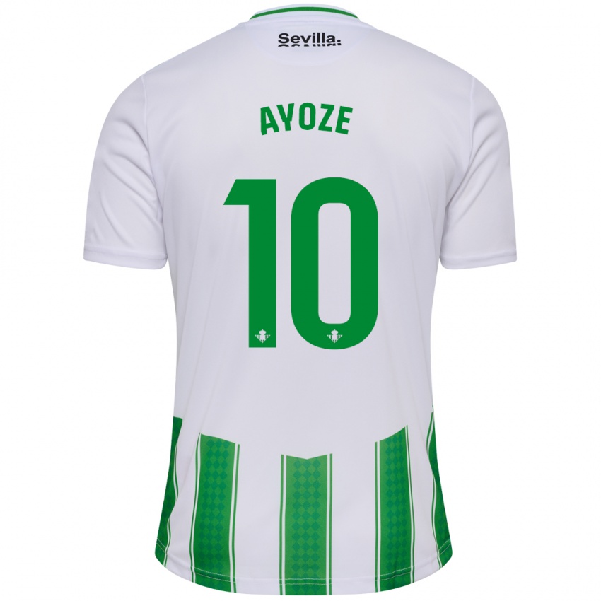 Női Ayoze Perez #10 Fehér Hazai Jersey 2023/24 Mez Póló Ing