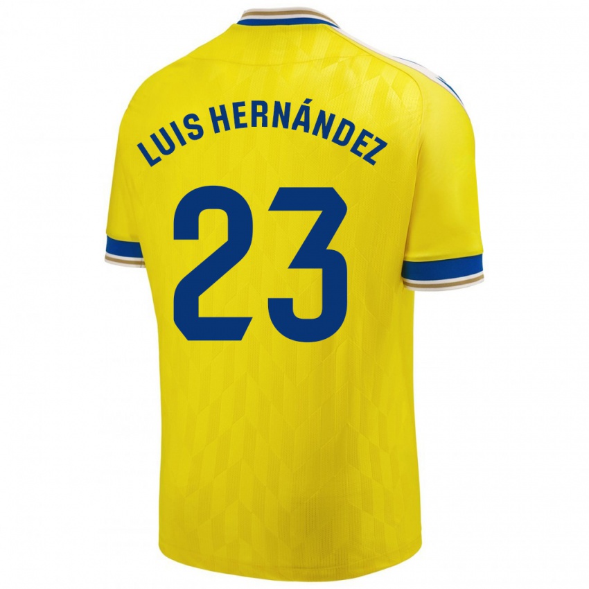 Női Luis Hernández #23 Sárga Hazai Jersey 2023/24 Mez Póló Ing