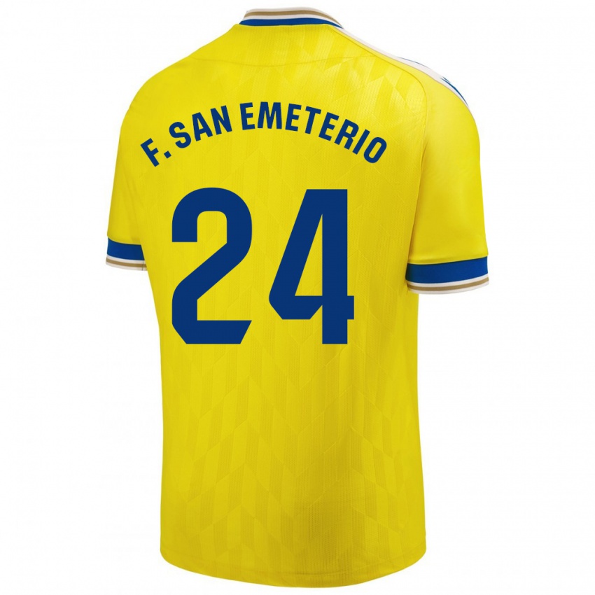 Női Fede San Emeterio #24 Sárga Hazai Jersey 2023/24 Mez Póló Ing