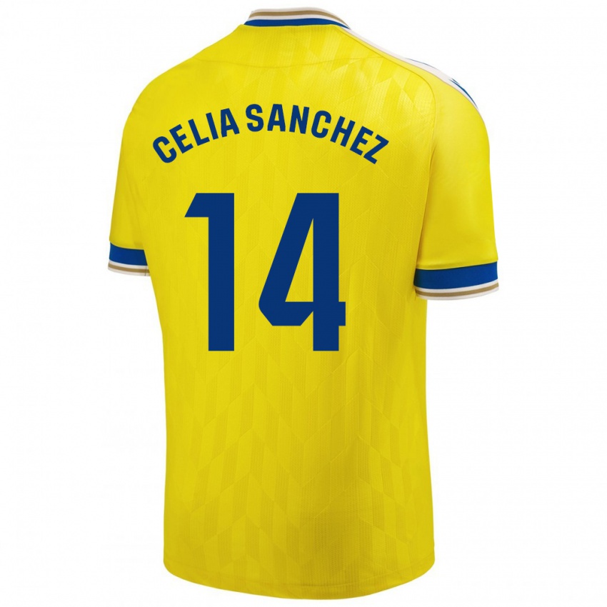 Női Celia Sánchez García #14 Sárga Hazai Jersey 2023/24 Mez Póló Ing