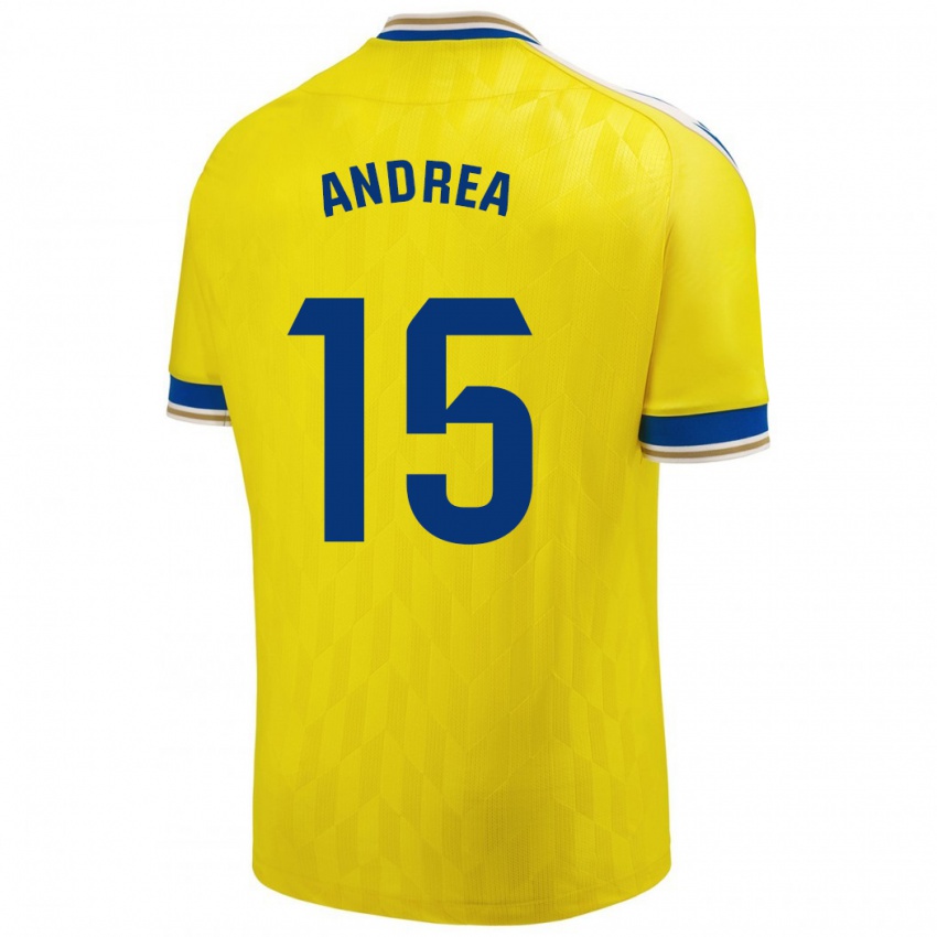 Női Andrea Sánchez Moreno #15 Sárga Hazai Jersey 2023/24 Mez Póló Ing