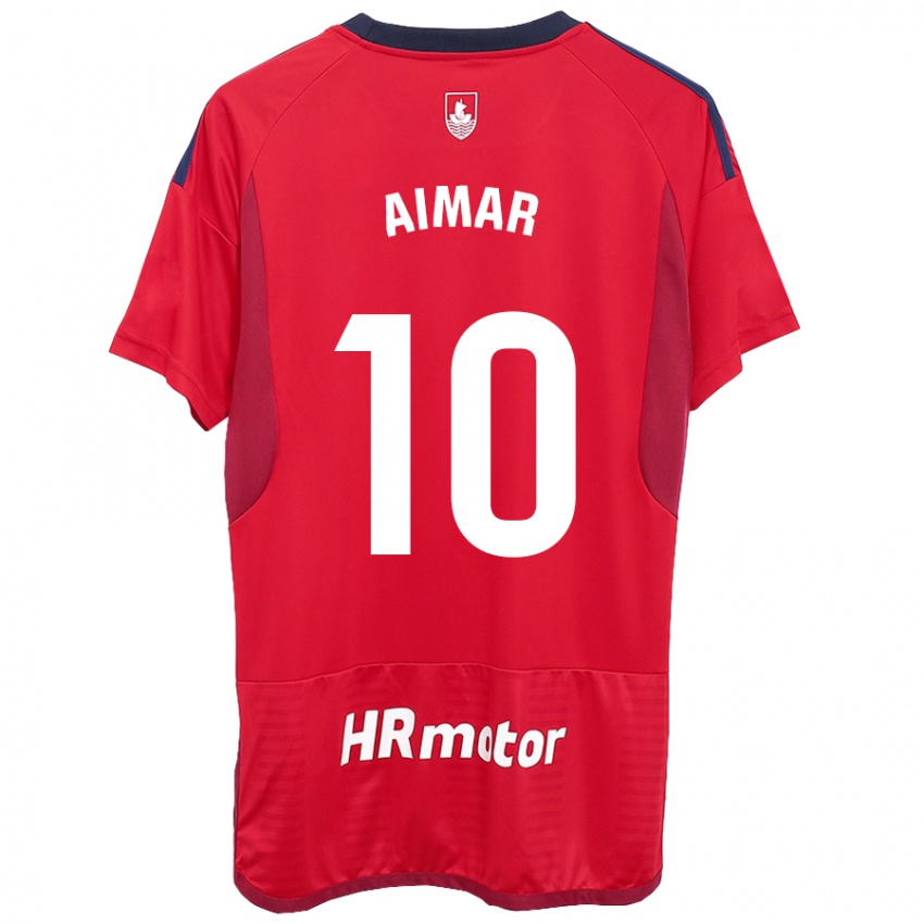 Női Aimar Oroz #10 Piros Hazai Jersey 2023/24 Mez Póló Ing