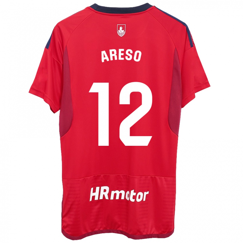 Női Jesus Areso #12 Piros Hazai Jersey 2023/24 Mez Póló Ing