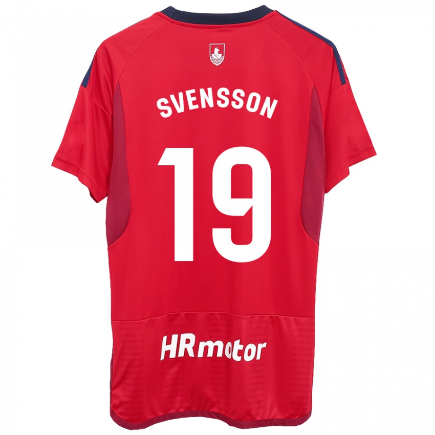 Női Max Svensson #19 Piros Hazai Jersey 2023/24 Mez Póló Ing