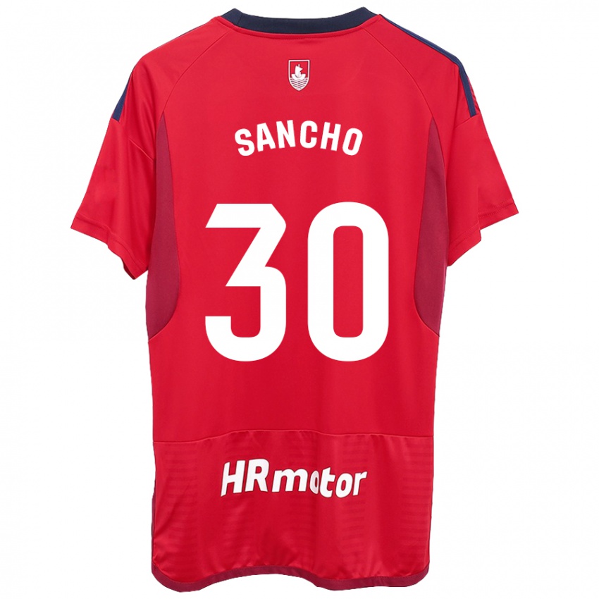 Női Dani Sancho #30 Piros Hazai Jersey 2023/24 Mez Póló Ing