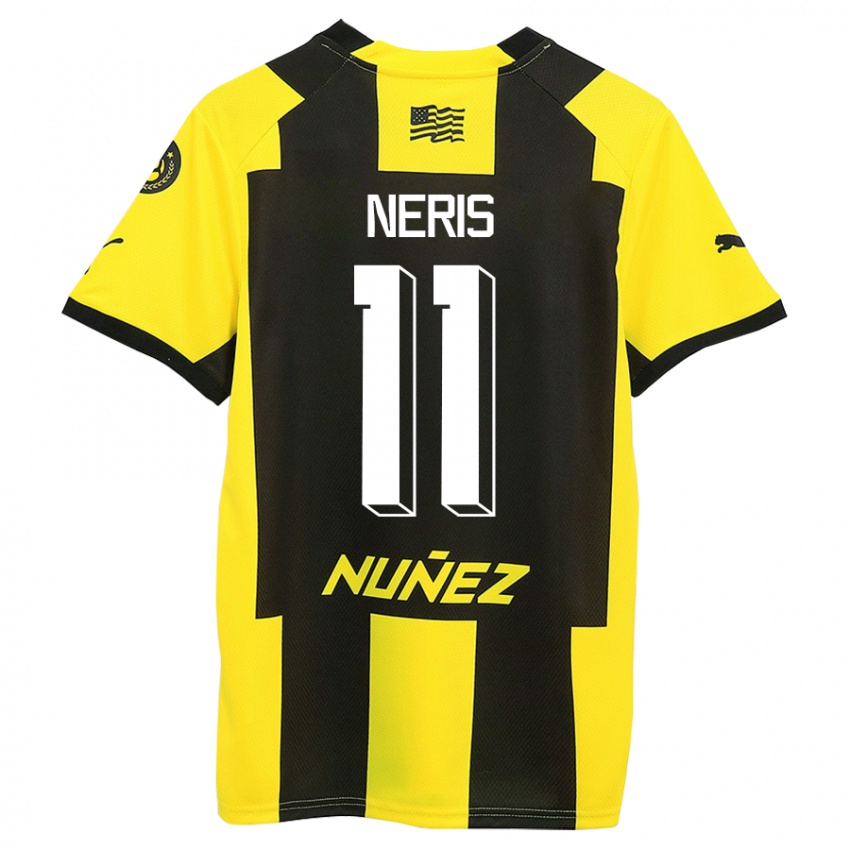 Női José Neris #11 Sárga Fekete Hazai Jersey 2023/24 Mez Póló Ing