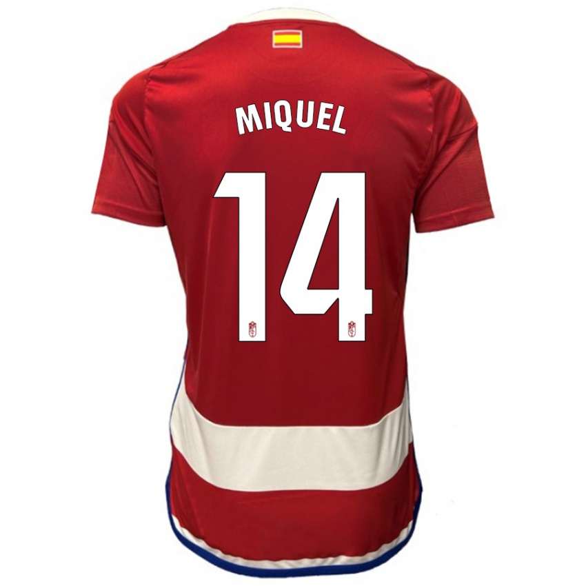 Női Ignasi Miquel #14 Piros Hazai Jersey 2023/24 Mez Póló Ing