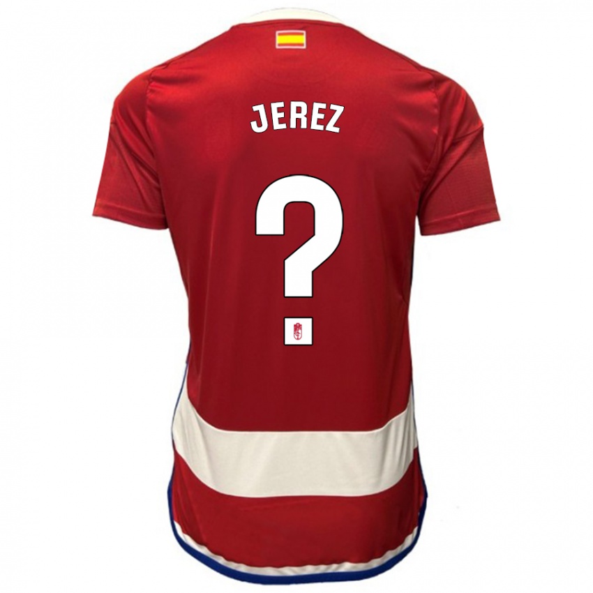 Női Adrián Jerez #0 Piros Hazai Jersey 2023/24 Mez Póló Ing