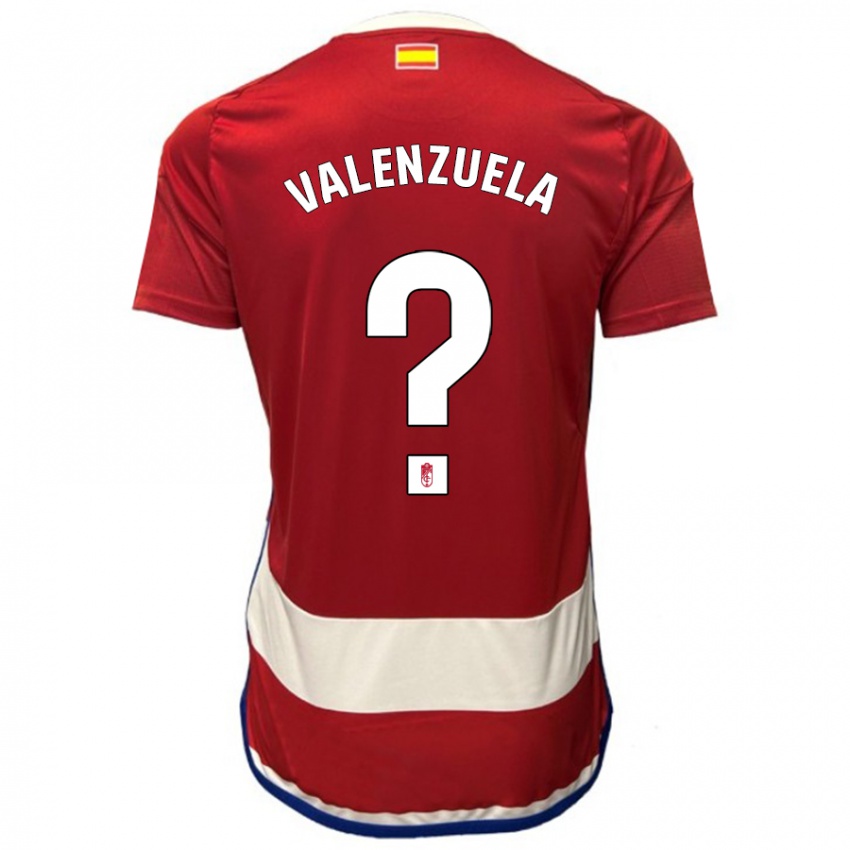 Női Adrián Valenzuela #0 Piros Hazai Jersey 2023/24 Mez Póló Ing