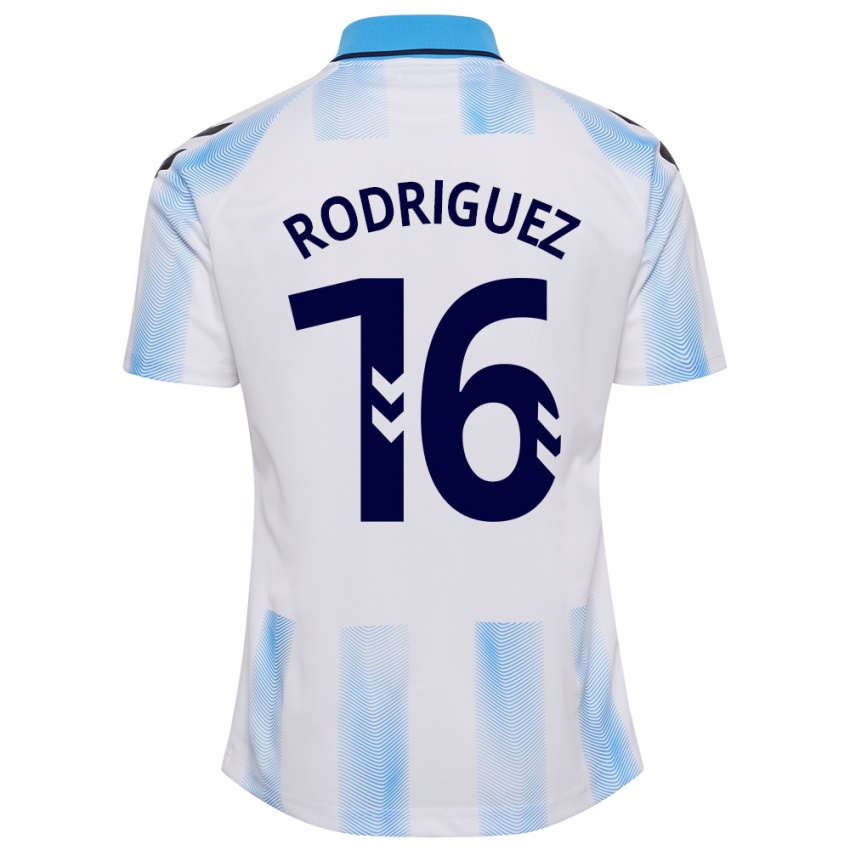 Női Genaro Rodríguez #16 Fehér Kék Hazai Jersey 2023/24 Mez Póló Ing