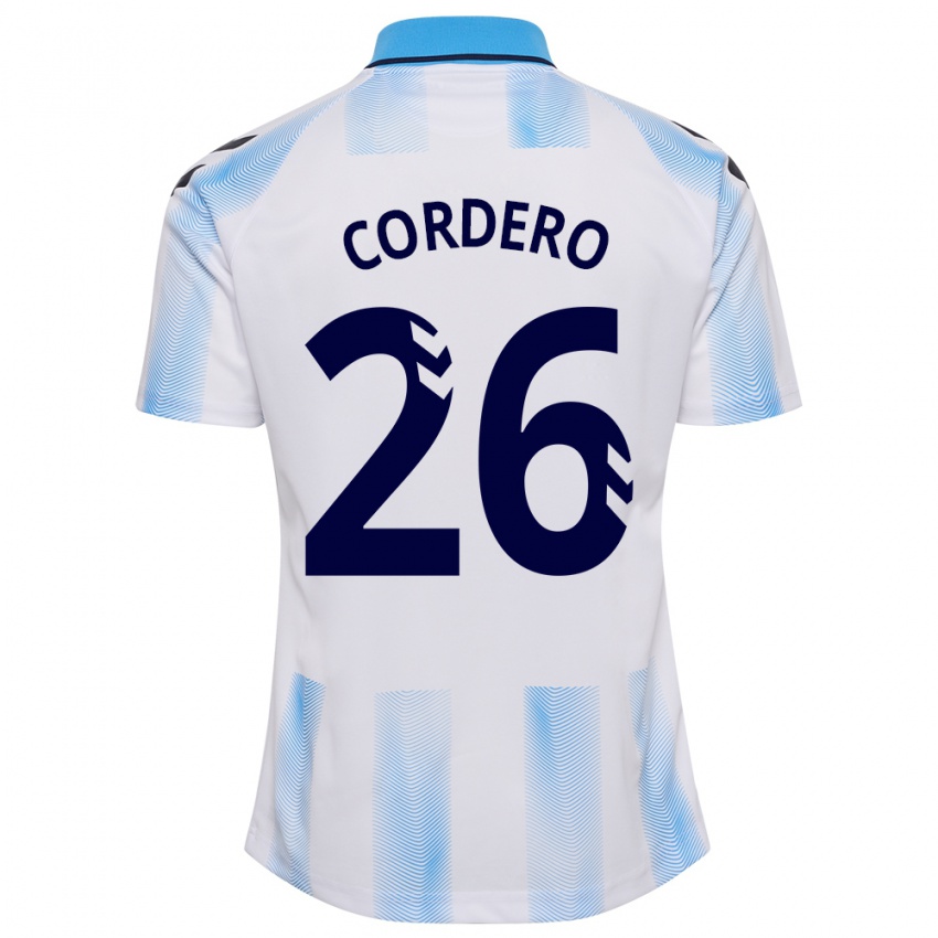 Női Antonio Cordero #26 Fehér Kék Hazai Jersey 2023/24 Mez Póló Ing