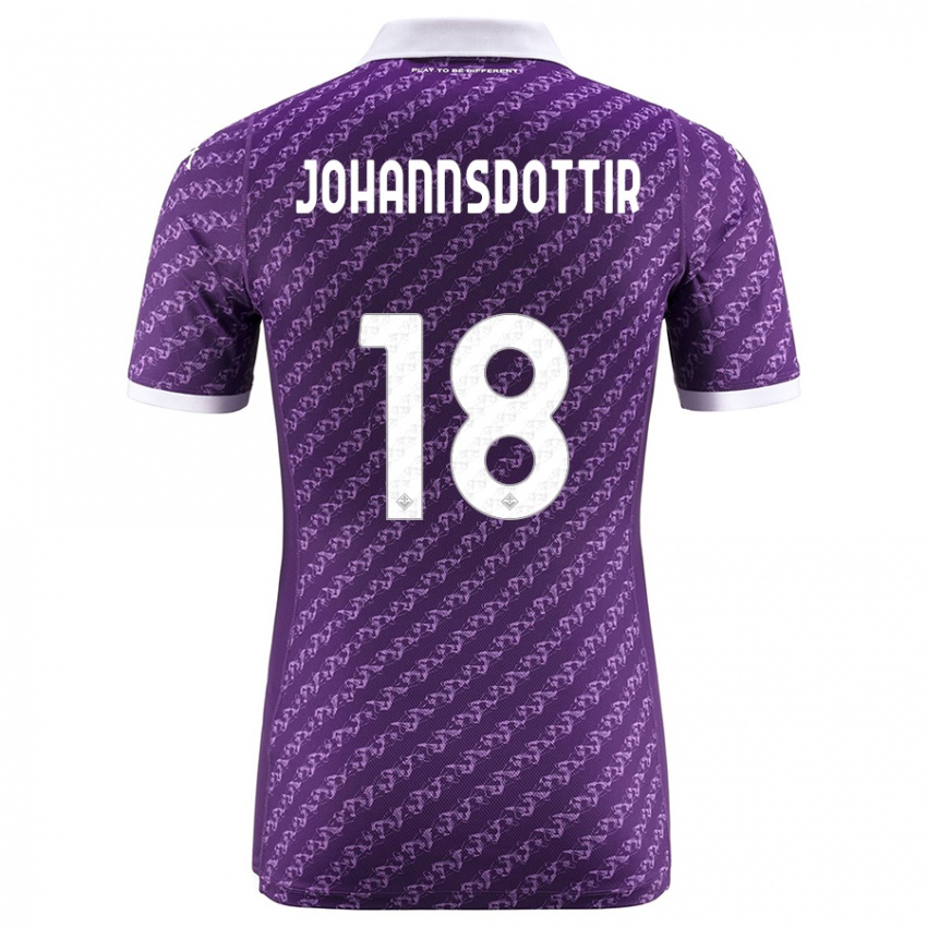 Női Alexandra Johannsdottir #18 Ibolya Hazai Jersey 2023/24 Mez Póló Ing