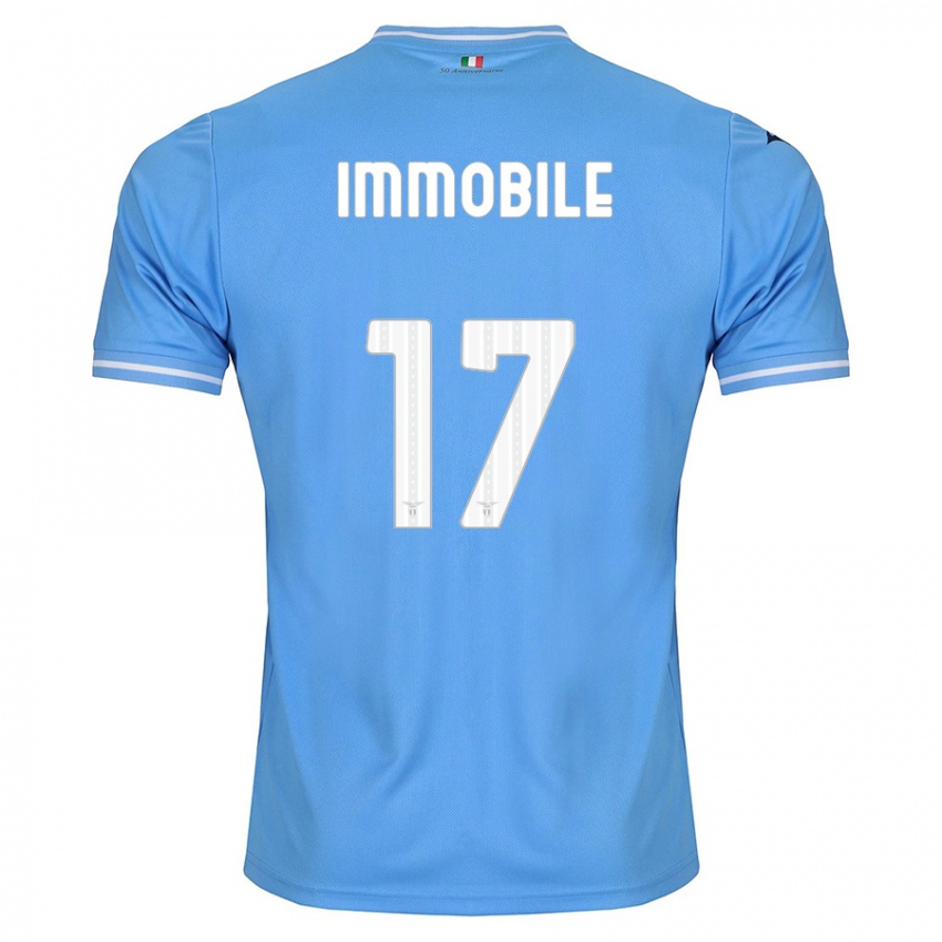 Női Ciro Immobile #17 Kék Hazai Jersey 2023/24 Mez Póló Ing