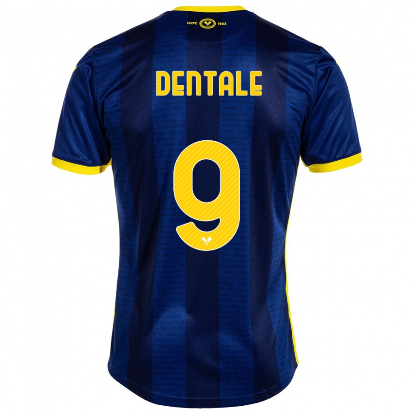 Női Alessandro Dentale #9 Haditengerészet Hazai Jersey 2023/24 Mez Póló Ing