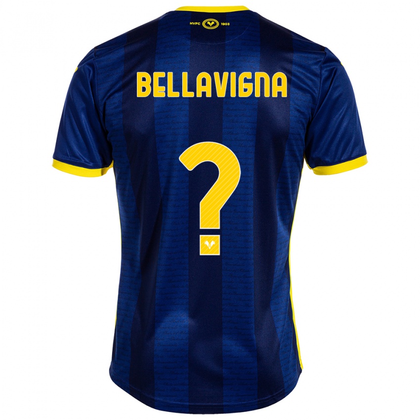 Női Marco Bellavigna #0 Haditengerészet Hazai Jersey 2023/24 Mez Póló Ing