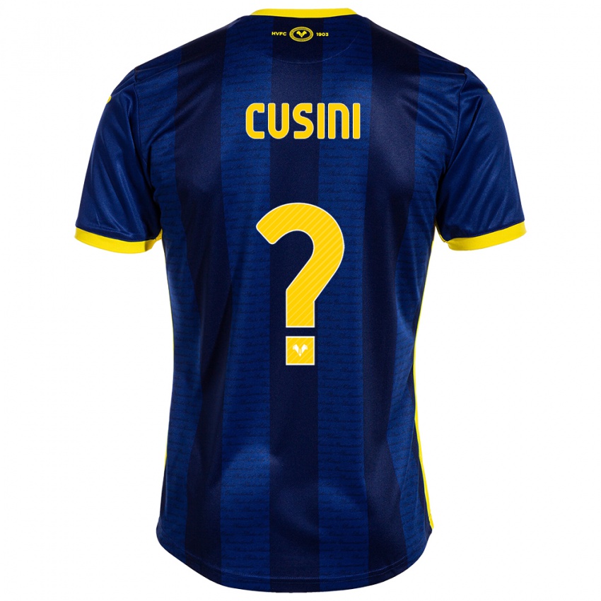 Női Christian Cusini #0 Haditengerészet Hazai Jersey 2023/24 Mez Póló Ing