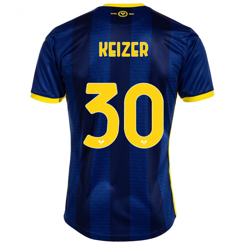 Női Fanny Keizer #30 Haditengerészet Hazai Jersey 2023/24 Mez Póló Ing