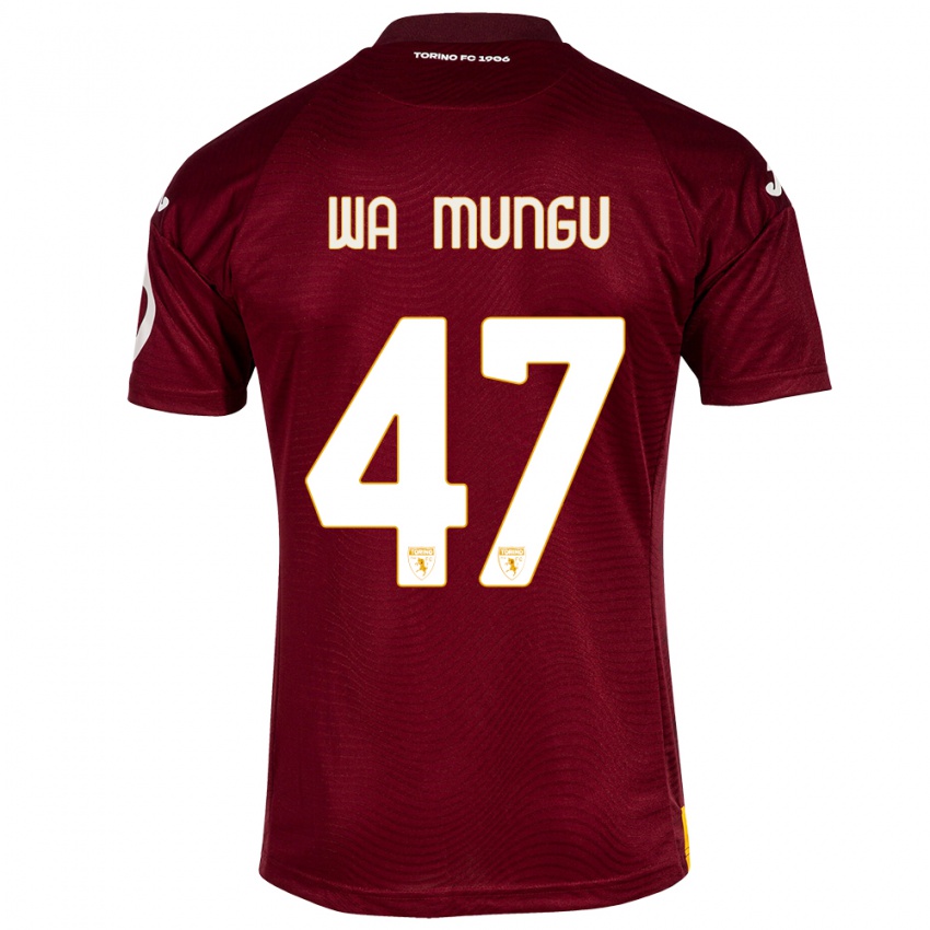 Női Vimoj Muntu Wa Mungu #47 Sötét Vörös Hazai Jersey 2023/24 Mez Póló Ing