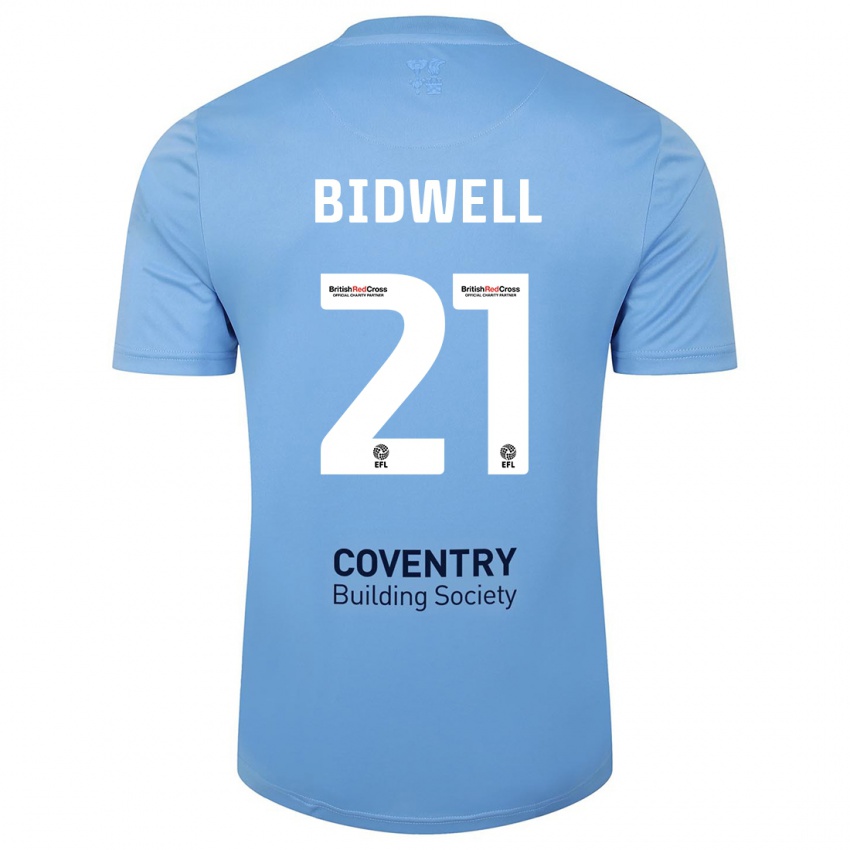 Női Jake Bidwell #21 Égszínkék Hazai Jersey 2023/24 Mez Póló Ing