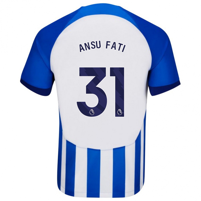 Női Ansu Fati #31 Kék Hazai Jersey 2023/24 Mez Póló Ing