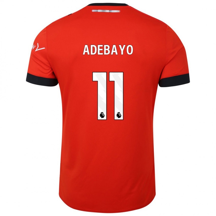 Női Elijah Adebayo #11 Piros Hazai Jersey 2023/24 Mez Póló Ing