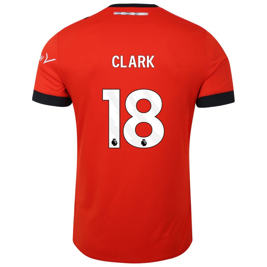 Női Jordan Clark #18 Piros Hazai Jersey 2023/24 Mez Póló Ing