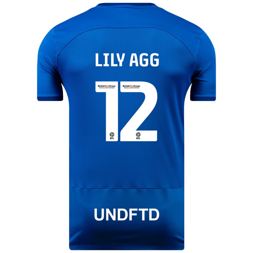 Női Lily Agg #12 Kék Hazai Jersey 2023/24 Mez Póló Ing