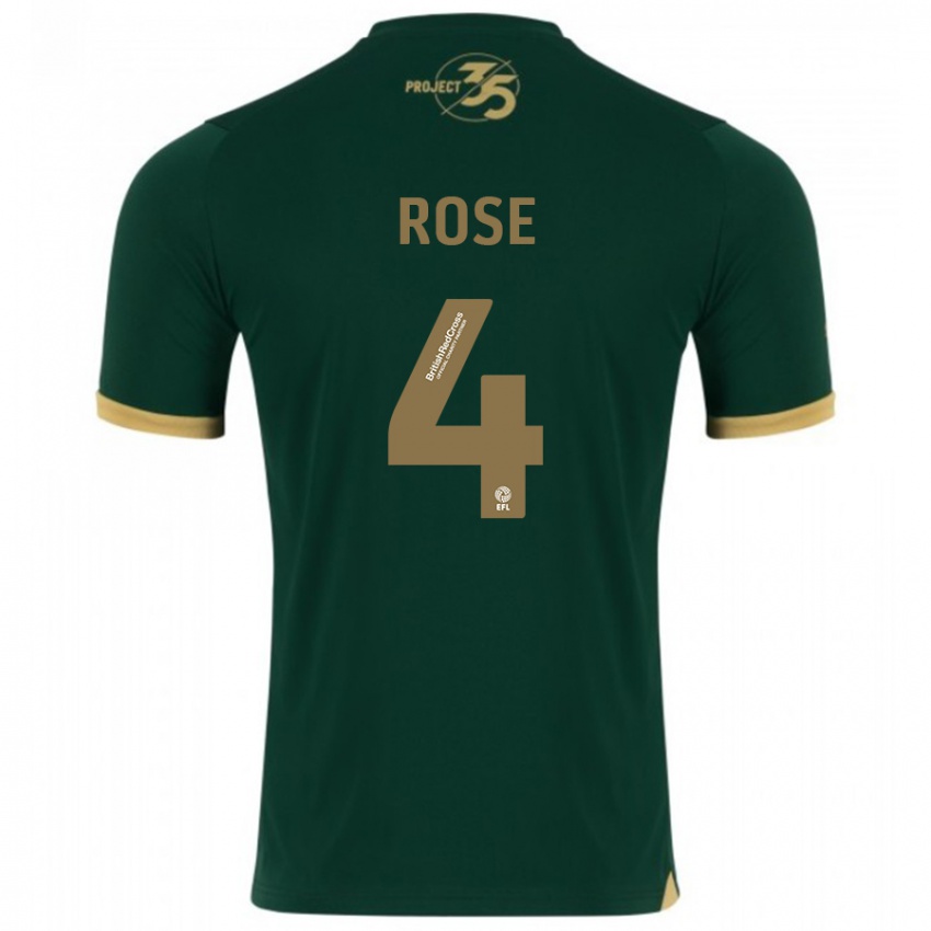 Női Jemma Rose #4 Zöld Hazai Jersey 2023/24 Mez Póló Ing