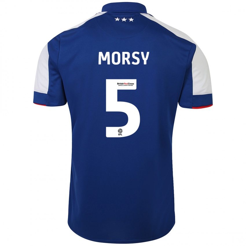 Női Samy Morsy #5 Kék Hazai Jersey 2023/24 Mez Póló Ing