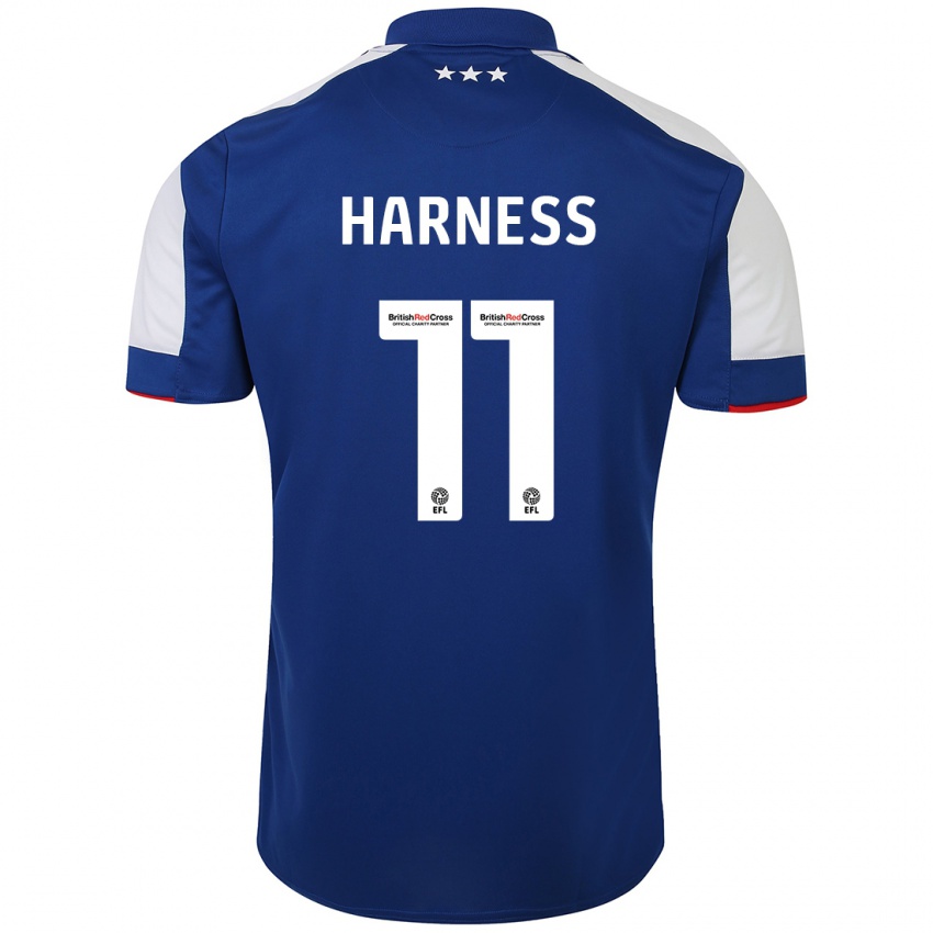 Női Marcus Harness #11 Kék Hazai Jersey 2023/24 Mez Póló Ing