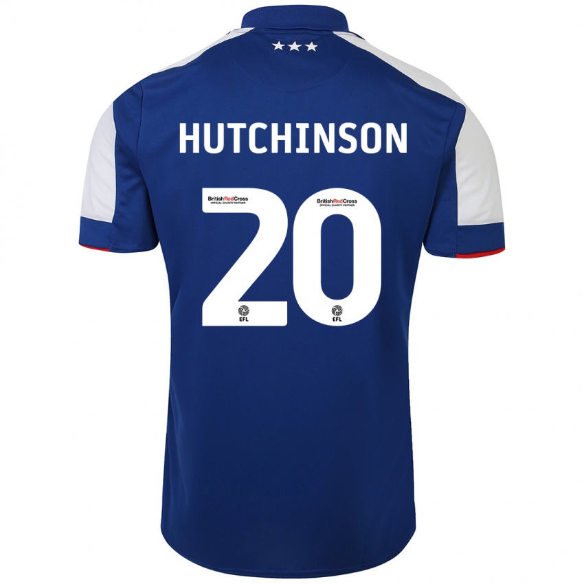 Női Omari Hutchinson #20 Kék Hazai Jersey 2023/24 Mez Póló Ing