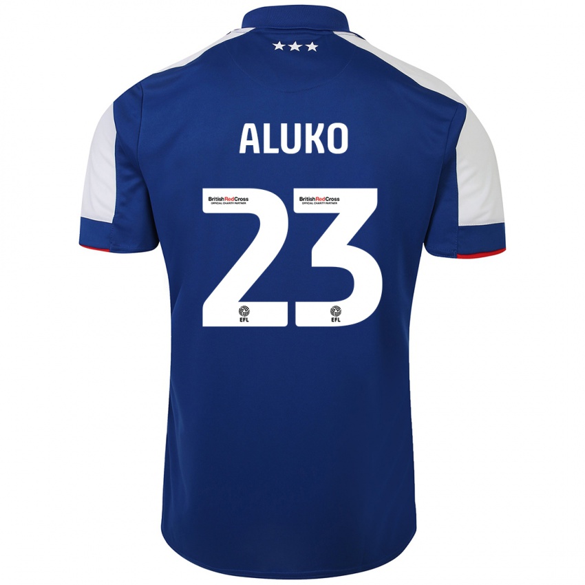 Női Sone Aluko #23 Kék Hazai Jersey 2023/24 Mez Póló Ing