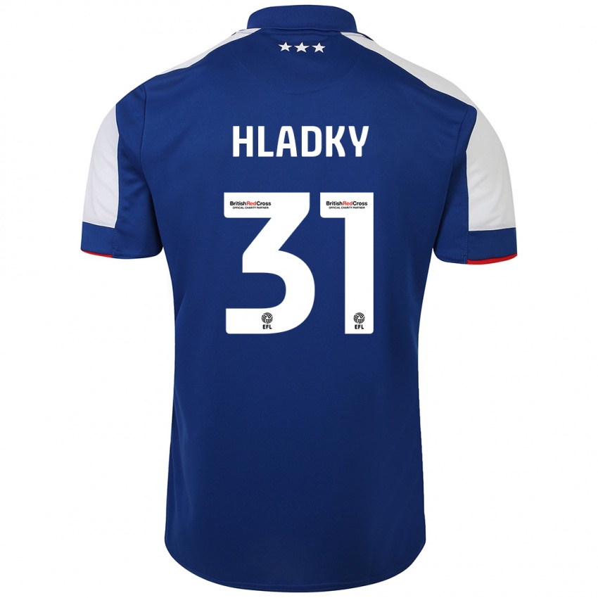 Női Vaclav Hladky #31 Kék Hazai Jersey 2023/24 Mez Póló Ing