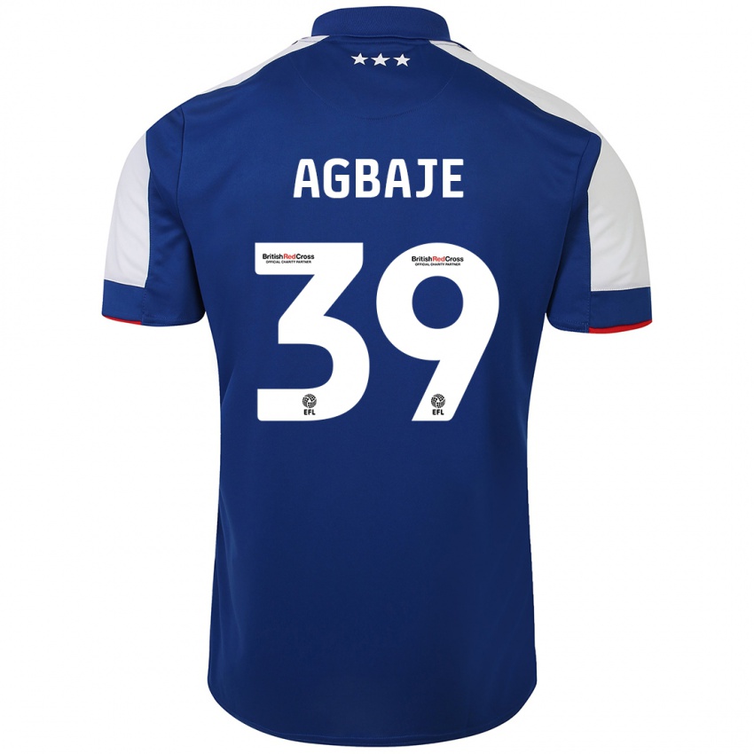 Női Edwin Agbaje #39 Kék Hazai Jersey 2023/24 Mez Póló Ing