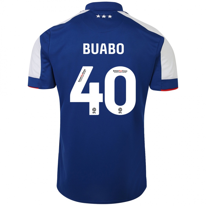 Női Gerard Buabo #40 Kék Hazai Jersey 2023/24 Mez Póló Ing