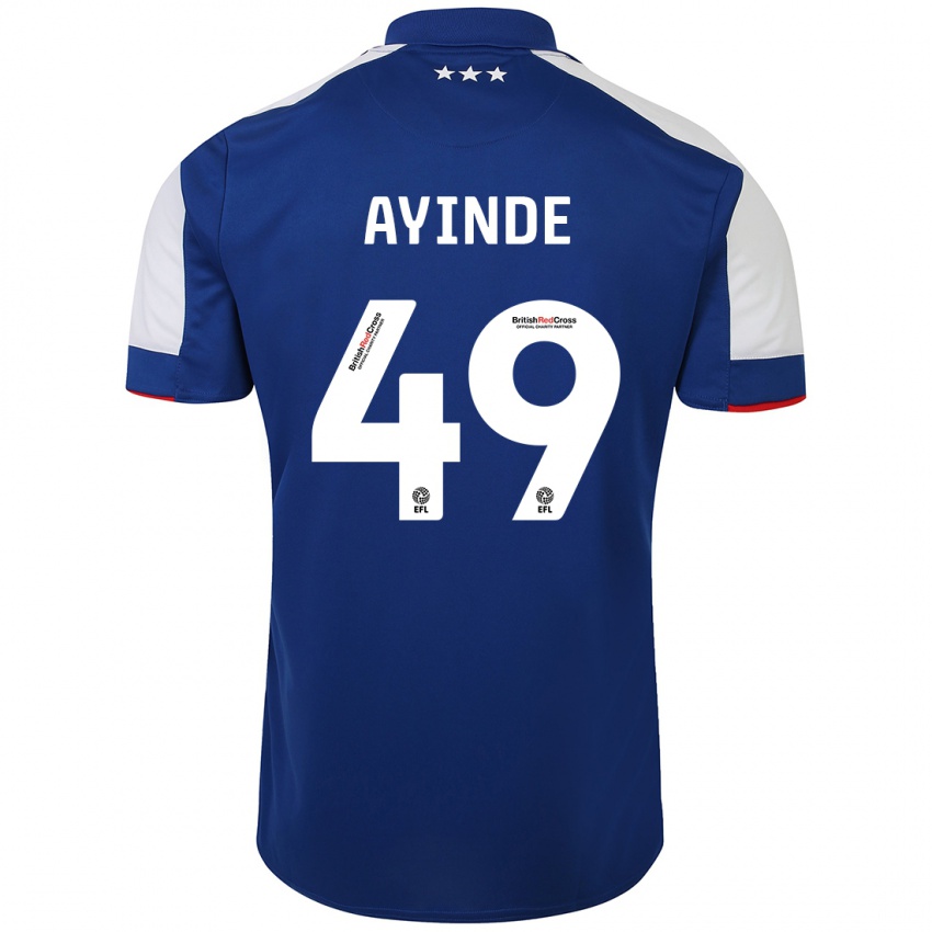 Női Leon Ayinde #49 Kék Hazai Jersey 2023/24 Mez Póló Ing